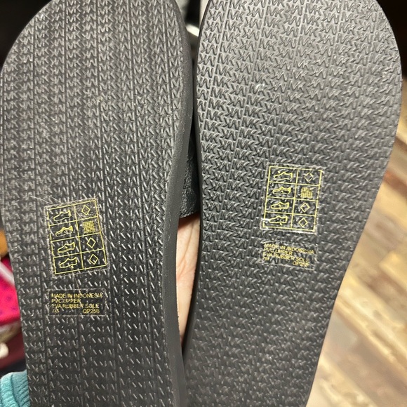 Michael Kors Charcoal and Black Slide Sandals - Picture 2 of 6